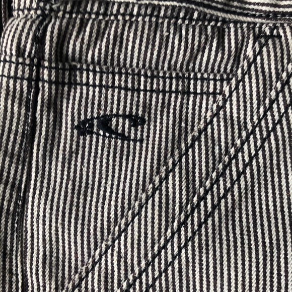 O’Neill striped 100% mini skirt rope tie up at waist 5 pockets Sz 7 - Picture 5 of 10